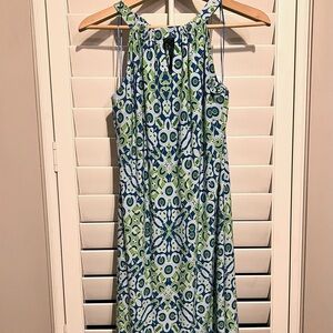 Just...Taylor Blue Ruched Halter Sundress